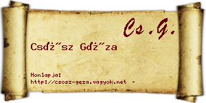 Csősz Géza névjegykártya