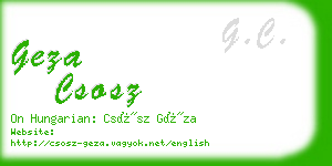 geza csosz business card